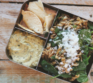 Pasta Salad with Olive and Walnut Pesto